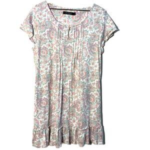 Lauren Ralph Lauren Floral Paisley Nightgown- White and Pink L.